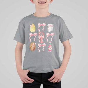 Funny Crawfish Bow Pink T Shirt For Kid Cute Coquette Y2k Clean Girl Aesthetic TS11 Sport Gray Print Your Wear