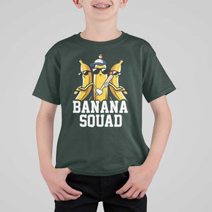Funny Banana Squad T Shirt For Kid Baseball Bat Cute Halloween Costume TS11 Dark Forest Green Print Your Wear