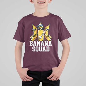 Funny Banana Squad T Shirt For Kid Baseball Bat Cute Halloween Costume TS11 Maroon Print Your Wear