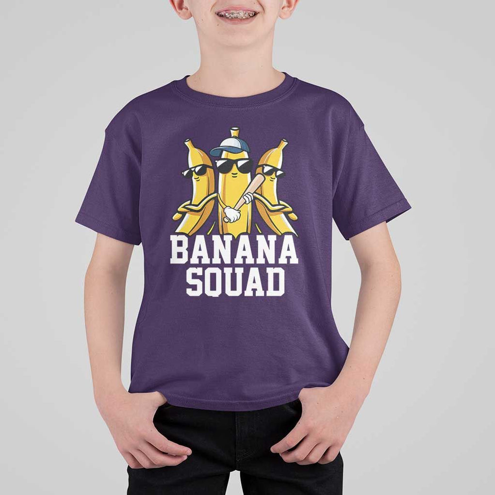 Funny Banana Squad T Shirt For Kid Baseball Bat Cute Halloween Costume TS11 Purple Print Your Wear