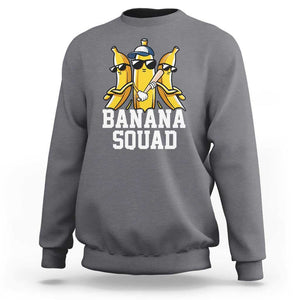 Funny Banana Squad Sweatshirt Baseball Bat Cute Halloween Costume TS11 Charcoal Print Your Wear