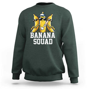 Funny Banana Squad Sweatshirt Baseball Bat Cute Halloween Costume TS11 Dark Forest Green Print Your Wear