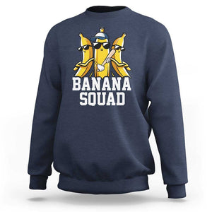 Funny Banana Squad Sweatshirt Baseball Bat Cute Halloween Costume TS11 Navy Print Your Wear