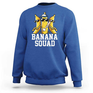 Funny Banana Squad Sweatshirt Baseball Bat Cute Halloween Costume TS11 Royal Blue Print Your Wear
