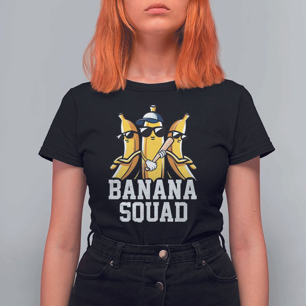 Funny Banana Squad T Shirt For Women Baseball Bat Cute Halloween Costume TS11 Black Print Your Wear