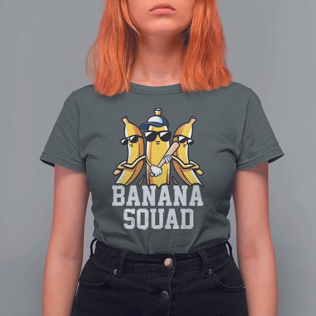 Funny Banana Squad T Shirt For Women Baseball Bat Cute Halloween Costume TS11 Dark Heather Print Your Wear