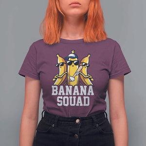 Funny Banana Squad T Shirt For Women Baseball Bat Cute Halloween Costume TS11 Maroon Print Your Wear