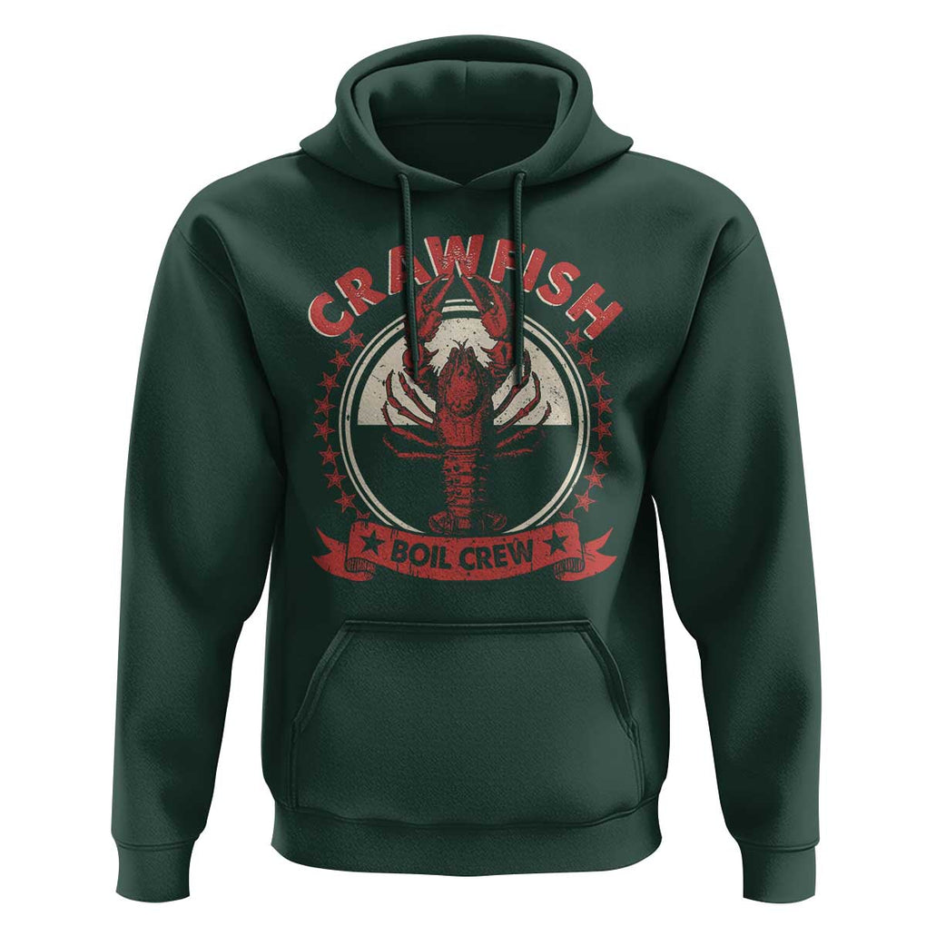 Funny Crawfish Boil Crew Hoodie Cajun Seafood Boil Lover Party TS11 Dark Forest Green Print Your Wear