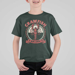 Funny Crawfish Boil Crew T Shirt For Kid Cajun Seafood Boil Lover Party TS11 Dark Forest Green Print Your Wear