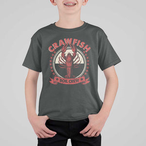 Funny Crawfish Boil Crew T Shirt For Kid Cajun Seafood Boil Lover Party TS11 Dark Heather Print Your Wear