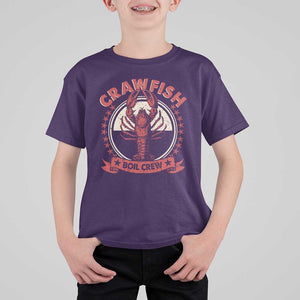Funny Crawfish Boil Crew T Shirt For Kid Cajun Seafood Boil Lover Party TS11 Purple Print Your Wear