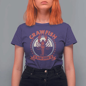 Funny Crawfish Boil Crew T Shirt For Women Cajun Seafood Boil Lover Party TS11 Purple Print Your Wear