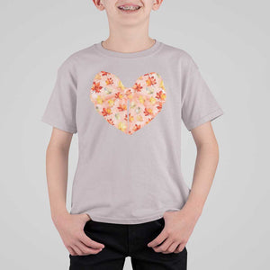 Coquette Canadian Girly T Shirt For Kid Canada Day Flag Maple Leaf Orange Bow Girls Aesthetic TS11 Ice Gray Print Your Wear