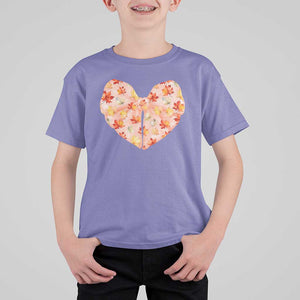 Coquette Canadian Girly T Shirt For Kid Canada Day Flag Maple Leaf Orange Bow Girls Aesthetic TS11 Violet Print Your Wear