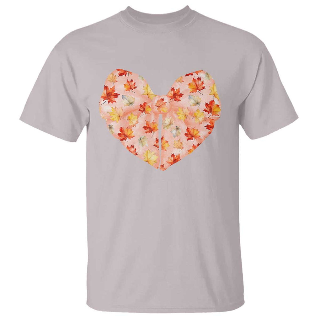 Coquette Canadian Girly T Shirt Canada Day Flag Maple Leaf Orange Bow Girls Aesthetic TS11 Ice Gray Print Your Wear