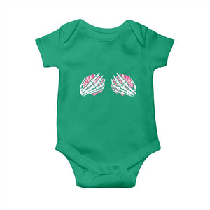 Funny Skeleton Hands Seashell Bikini Halloween Beach Baby Onesie TS11 Irish Green Print Your Wear