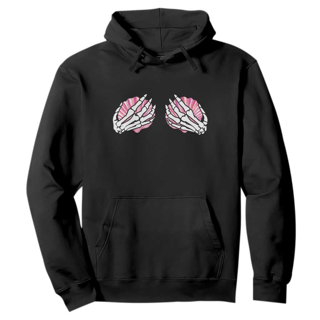 Funny Skeleton Hands Seashell Bikini Halloween Beach Hoodie TS11 Black Print Your Wear