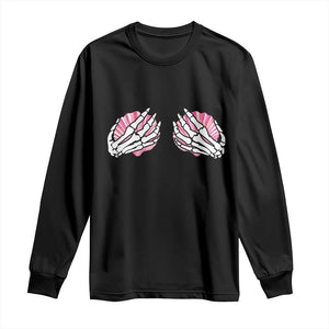 Funny Skeleton Hands Seashell Bikini Halloween Beach Long Sleeve Shirt TS11 Black Print Your Wear
