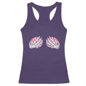 Funny Skeleton Hands Seashell Bikini Halloween Beach Racerback Tank Top TS11 Purple Print Your Wear