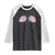 Funny Skeleton Hands Seashell Bikini Halloween Beach Raglan Shirt TS11 Black White Print Your Wear