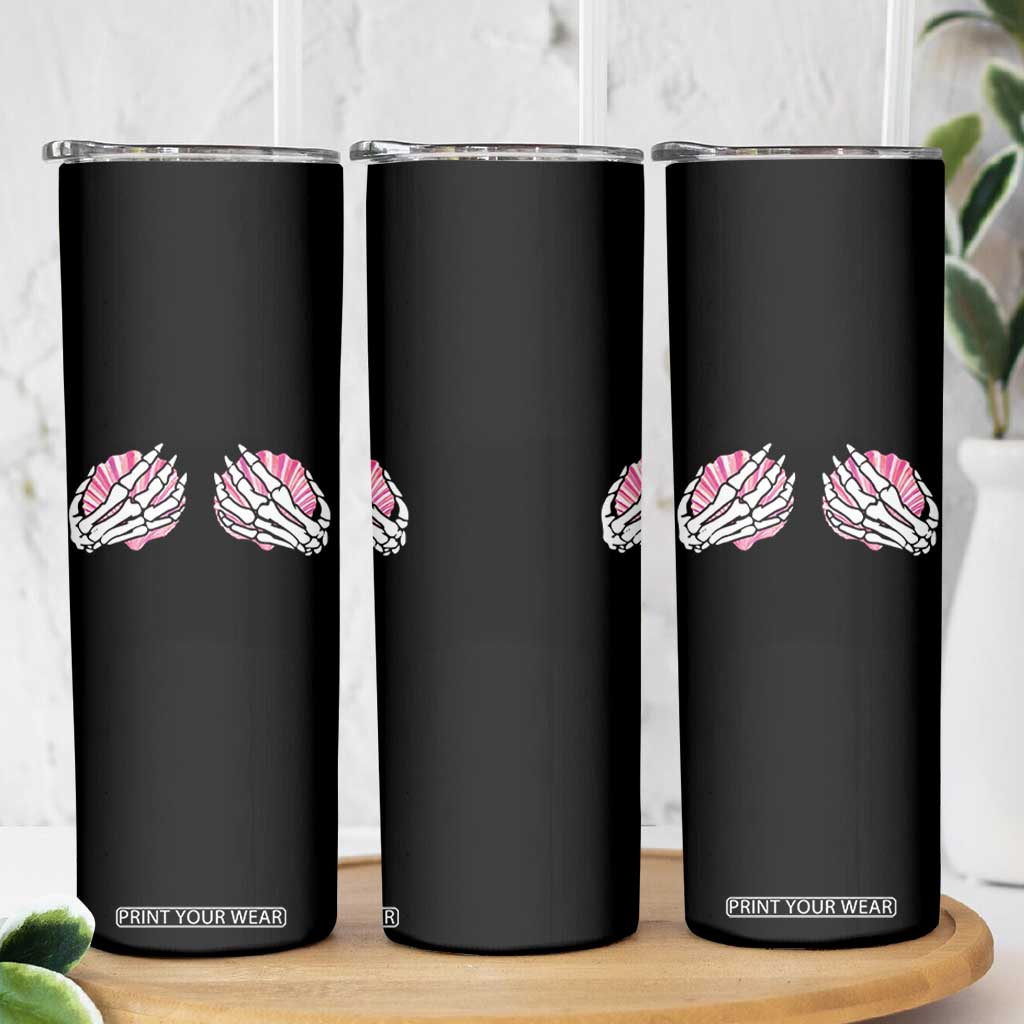 Funny Skeleton Hands Seashell Bikini Halloween Beach Skinny Tumbler TS11 Print Your Wear