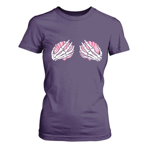 Funny Skeleton Hands Seashell Bikini Halloween Beach T Shirt For Women TS11 Purple Print Your Wear