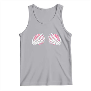 Funny Skeleton Hands Seashell Bikini Halloween Beach Tank Top TS11 Athletic Heather Print Your Wear