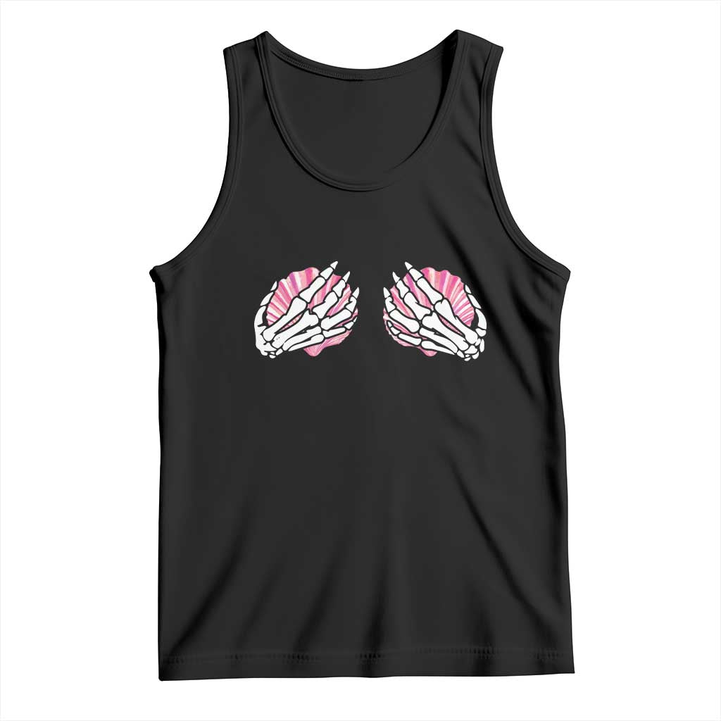Funny Skeleton Hands Seashell Bikini Halloween Beach Tank Top TS11 Black Print Your Wear