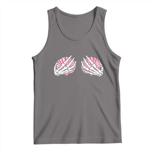Funny Skeleton Hands Seashell Bikini Halloween Beach Tank Top TS11 Deep Heather Print Your Wear
