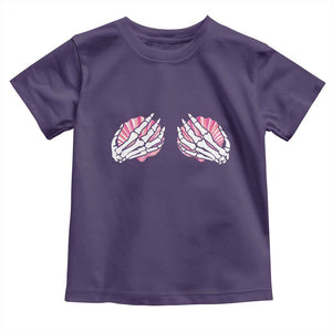 Funny Skeleton Hands Seashell Bikini Halloween Beach Toddler T Shirt TS11 Purple Print Your Wear
