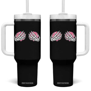 Funny Skeleton Hands Seashell Bikini Halloween Beach Tumbler With Handle TS11 One Size: 40 oz Black Print Your Wear