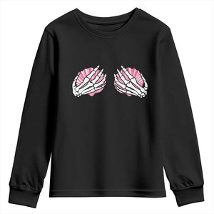 Funny Skeleton Hands Seashell Bikini Halloween Beach Youth Sweatshirt TS11 Black Print Your Wear