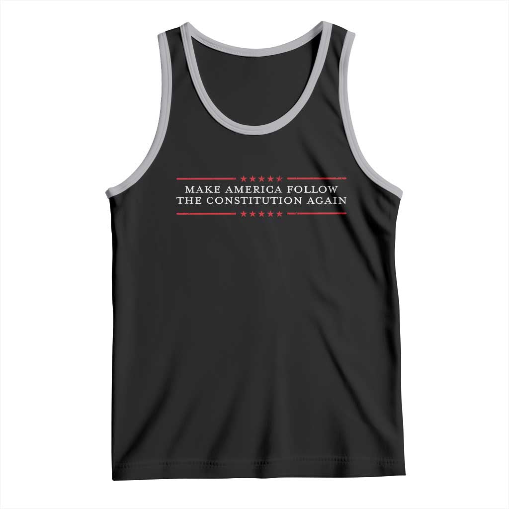 Funny Make America Follow The Constitution Again Tank Top TS11 Black Athletic Heather Print Your Wear