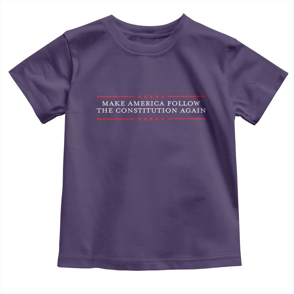 Funny Make America Follow The Constitution Again Toddler T Shirt TS11 Purple Print Your Wear