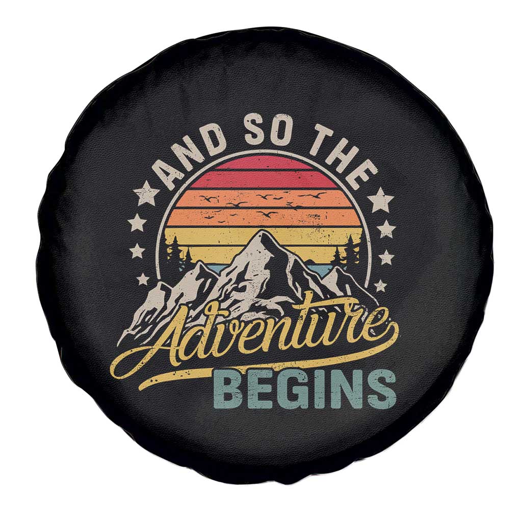 And So The Adventure Begins Spare Tire Cover Camping Hiking Lover TS11 Print Your Wear