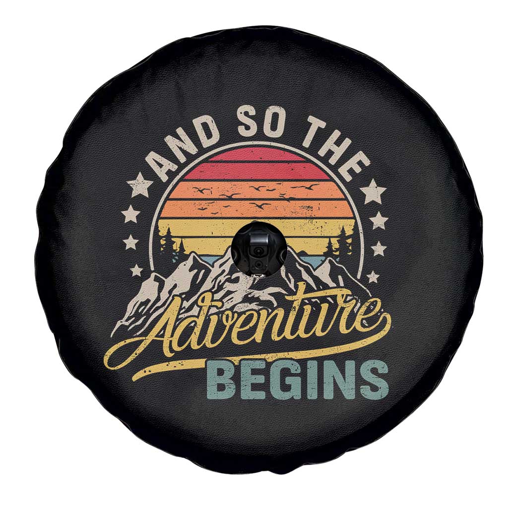 And So The Adventure Begins Spare Tire Cover Camping Hiking Lover TS11 Print Your Wear
