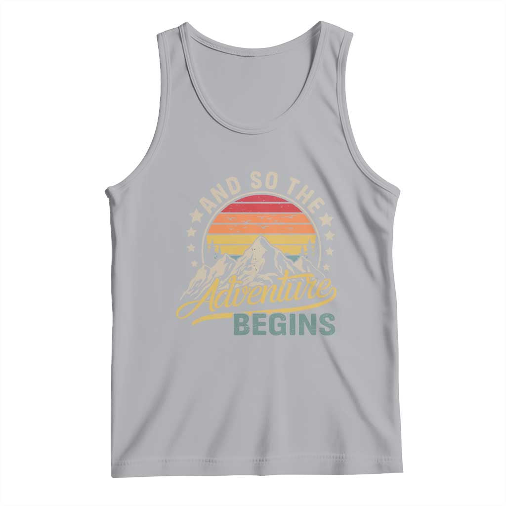 And So The Adventure Begins Tank Top Camping Hiking Lover TS11 Athletic Heather Print Your Wear