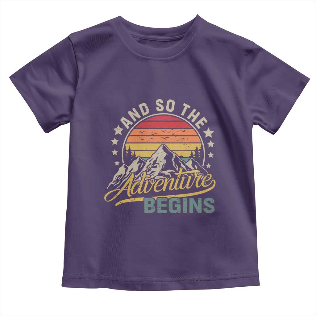 And So The Adventure Begins Toddler T Shirt Camping Hiking Lover TS11 Purple Print Your Wear