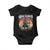 Funny Mountain Hikers Baby Onesie The Hiking Warrior Retro Forest Sunset TS11 Black Print Your Wear