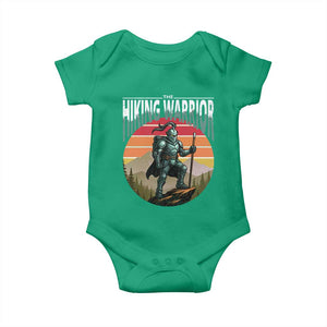 Funny Mountain Hikers Baby Onesie The Hiking Warrior Retro Forest Sunset TS11 Irish Green Print Your Wear