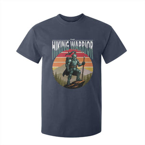 Funny Mountain Hikers T Shirt For Kid The Hiking Warrior Retro Forest Sunset TS11 Navy Print Your Wear