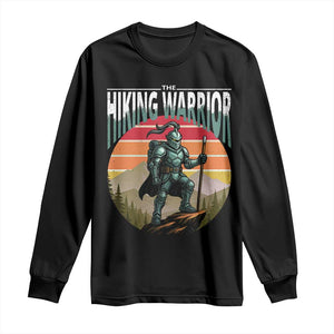 Funny Mountain Hikers Long Sleeve Shirt The Hiking Warrior Retro Forest Sunset TS11 Black Print Your Wear