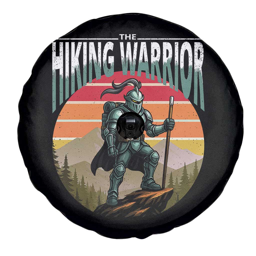 Funny Mountain Hikers Spare Tire Cover The Hiking Warrior Retro Forest Sunset TS11 Print Your Wear