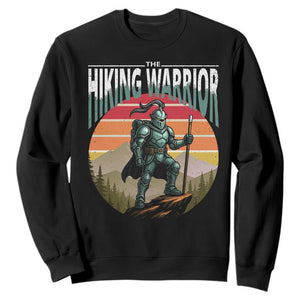 Funny Mountain Hikers Sweatshirt The Hiking Warrior Retro Forest Sunset TS11 Black Print Your Wear