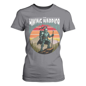 Funny Mountain Hikers T Shirt For Women The Hiking Warrior Retro Forest Sunset TS11 Charcoal Print Your Wear