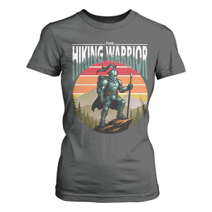 Funny Mountain Hikers T Shirt For Women The Hiking Warrior Retro Forest Sunset TS11 Dark Heather Print Your Wear