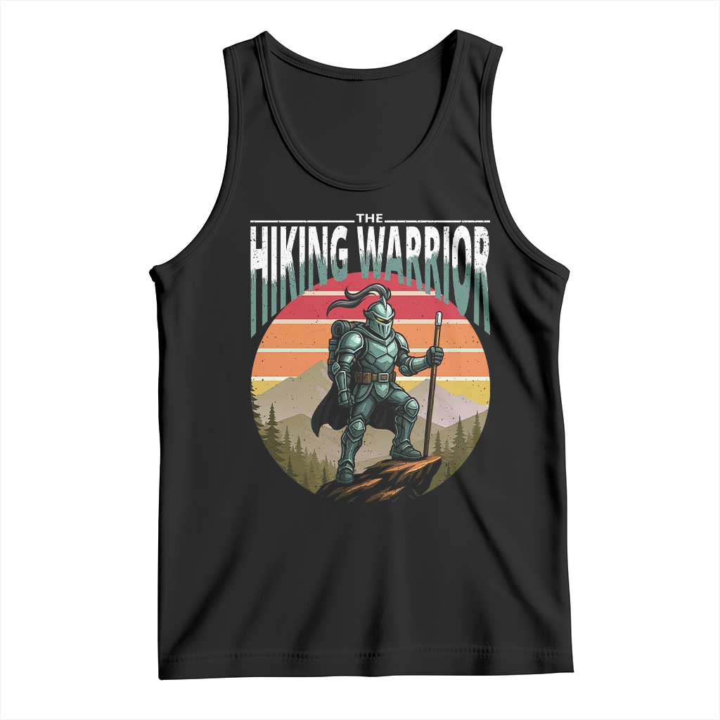 Funny Mountain Hikers Tank Top The Hiking Warrior Retro Forest Sunset TS11 Black Print Your Wear
