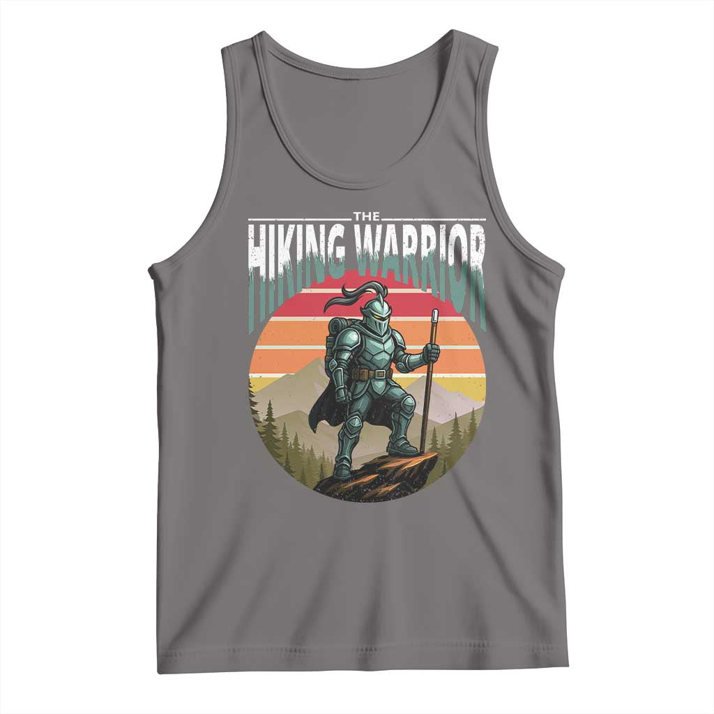 Funny Mountain Hikers Tank Top The Hiking Warrior Retro Forest Sunset TS11 Deep Heather Print Your Wear