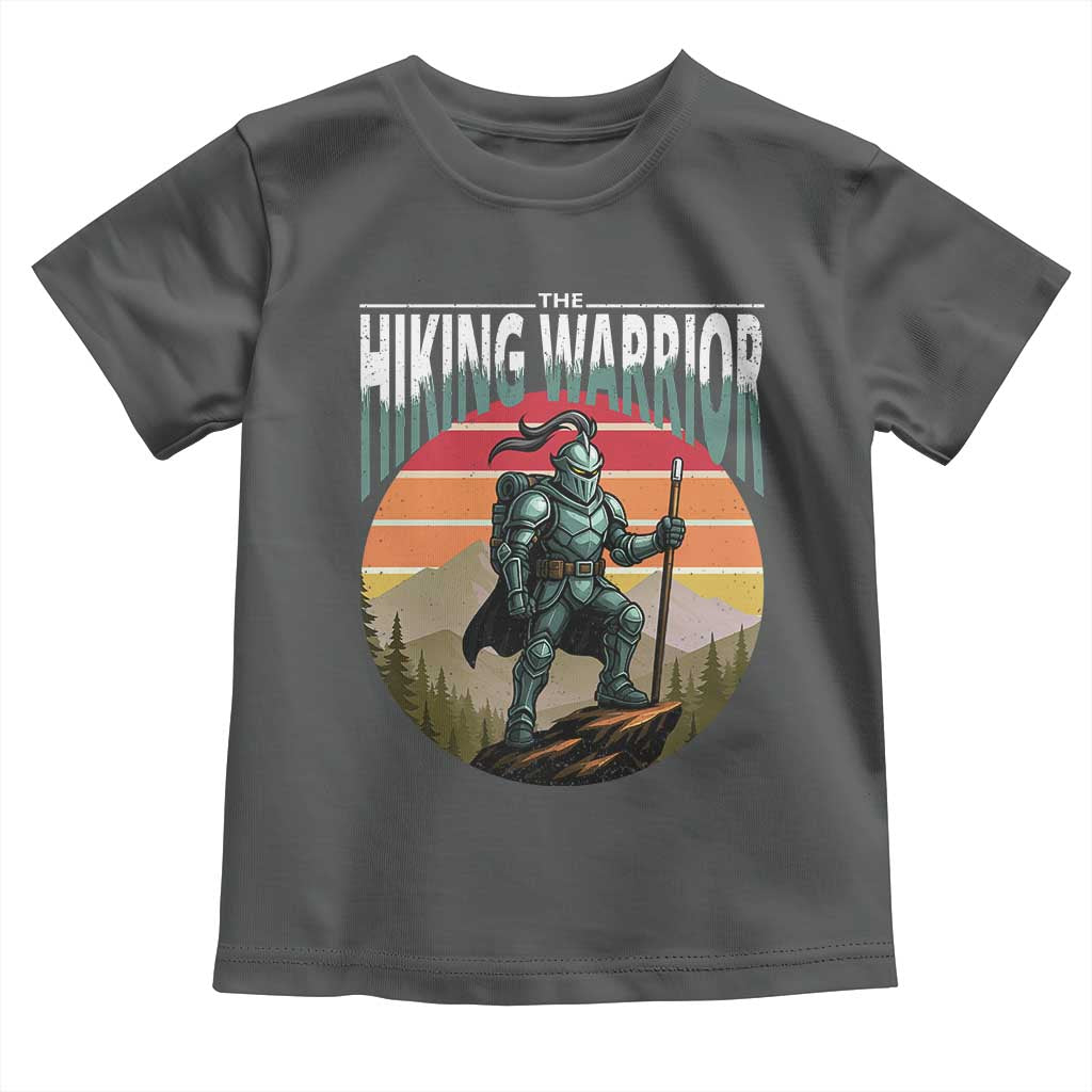 Funny Mountain Hikers Toddler T Shirt The Hiking Warrior Retro Forest Sunset TS11 Dark Heather Print Your Wear