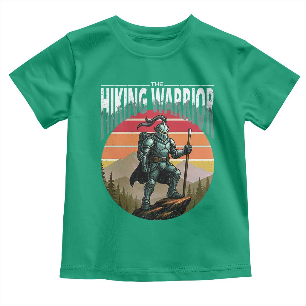 Funny Mountain Hikers Toddler T Shirt The Hiking Warrior Retro Forest Sunset TS11 Irish Green Print Your Wear